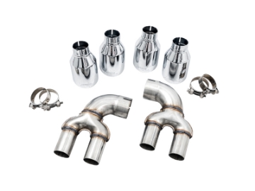 Picture of AWE Tuning 2019+ BMW M340i G20 OE-Config-To-Quad Tip Conversion Kit - Chrome Silver Tip