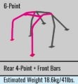 Picture of Cusco D1 Chromoly 2-Pssgr 6-PT DASH-THRU Roll Cage w-Harness Bar 00-05 S2000 AP1-AP2 S-O-No Cancel
