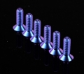 Picture of NRG Titanium Steering Wheel Screw Upgrade Kit Conical - Purple