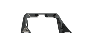Picture of Road Armor 14-18 Chevy 1500 Headache Rack w-Bedrail Pods-10in Center Pod-Brake Lamp Relief-Ring Raw