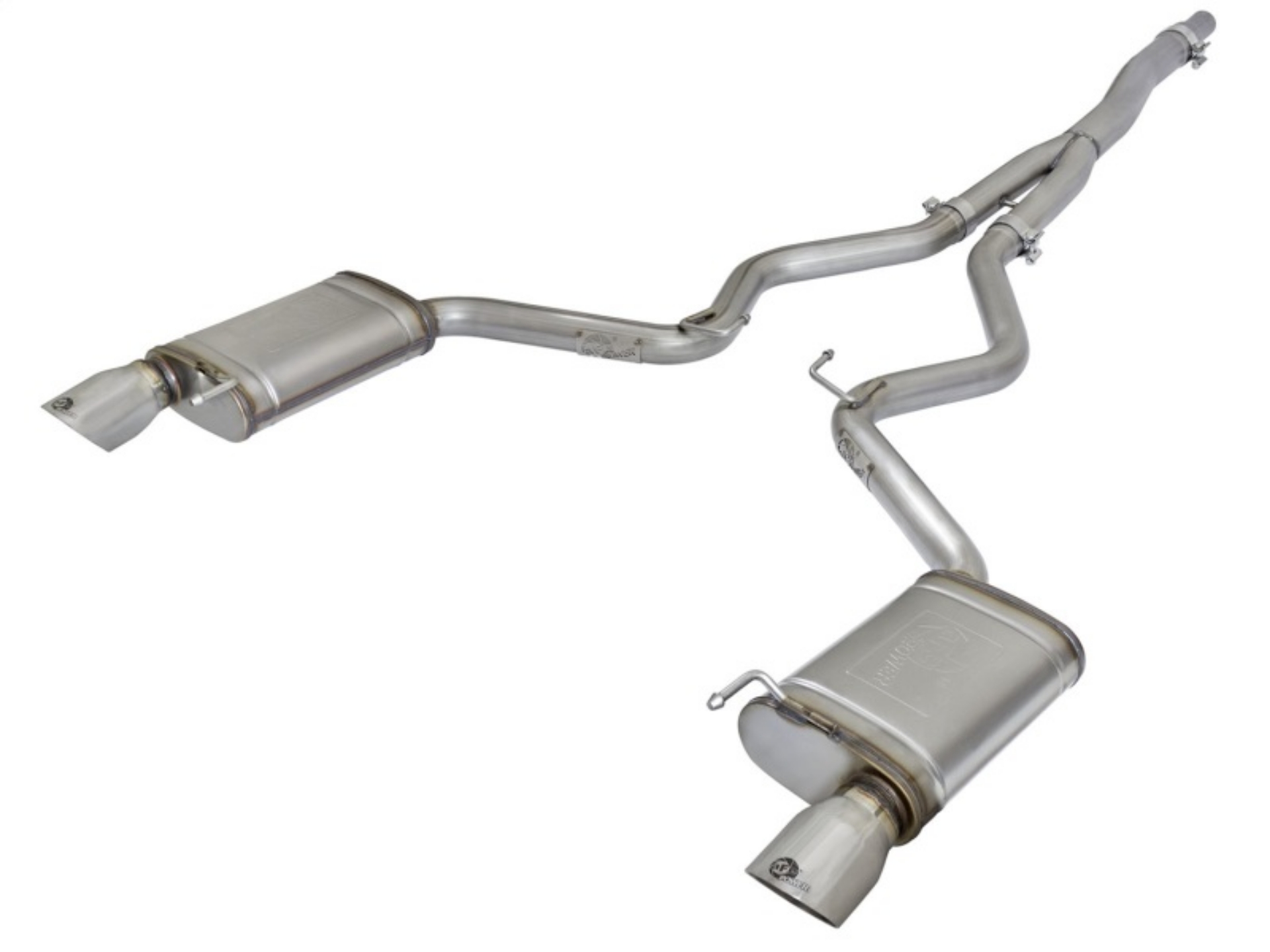 Picture of aFe MACHForce XP Exhausts Cat-Back SS-304 EXH w- Polished Tips 15-16 Ford Mustang EcoBoost 2-3L t