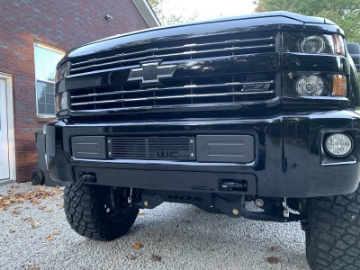Picture of Wehrli 15-19 Chevrolet 2500-3500 Front Bumper Valance Filler Panel Kit w-Tow Hooks - Raw Finish