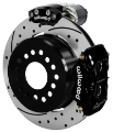 Picture of Wilwood Forged Dynalite Rear Electronic Parking Brake Kit - Black Powder Coat Caliper - D-S Rotor