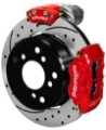 Picture of Wilwood Forged Dynalite Rear Electronic Parking Brake Kit - Red Powder Coat Caliper - D-S Rotor