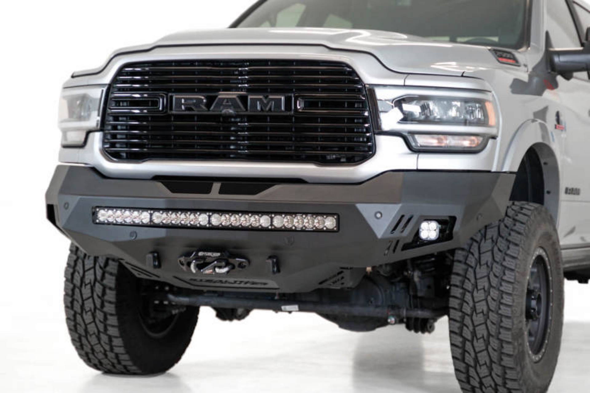 Picture of Addictive Desert Designs 19-20 RAM 2500-3500 Hammer Black Stealth Fighter Front Bumper