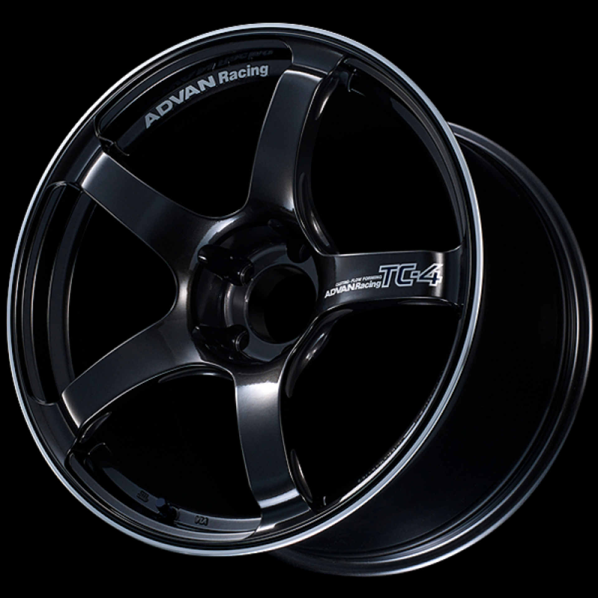Picture of Advan TC4 18x8-5 +45 5-100 Racing Black GunMetallic & Ring Wheel