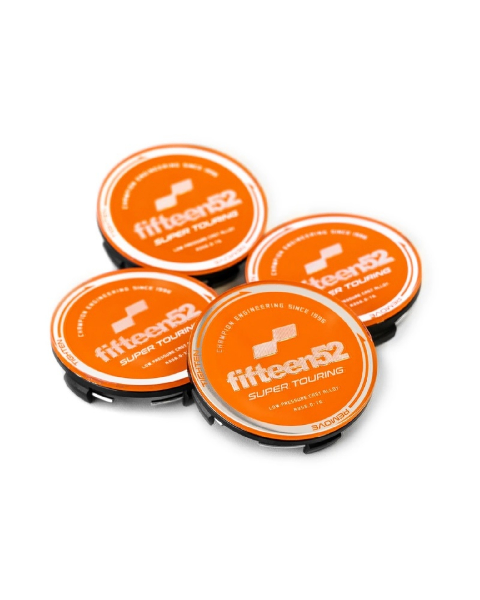 Picture of Fifteen52 Super Touring Chicane-Podium Center Cap Set of Four - Orange-Chrome
