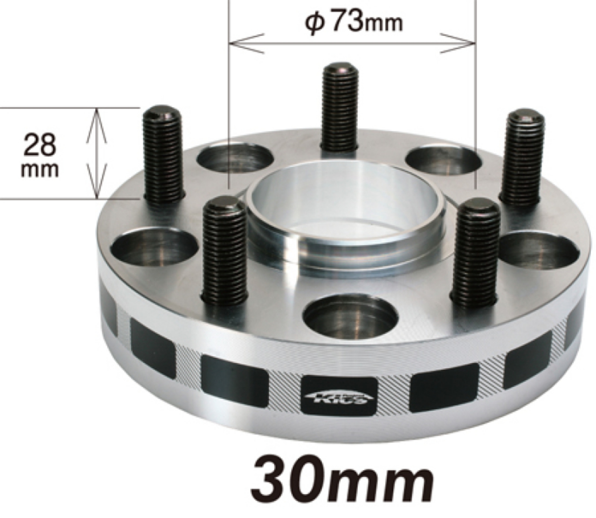 Picture of Project Kics 30mm Thick 12x1-50 60mm Hub 5-114-3 Wide Tread Spacers