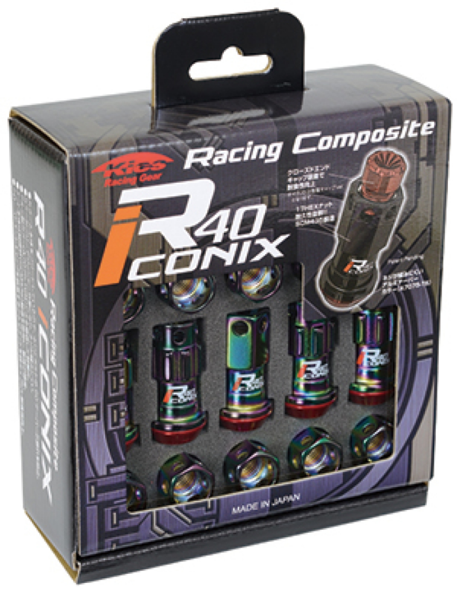 Picture of Project Kics 12x1-25 R40 Iconix Lock & Lug Nuts - Neo Chrome w-o Cap 16+4 Locks