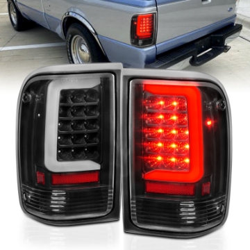 Picture of ANZO 1993-1997 Ford  Ranger LED Tail Lights w- Light Bar Black Housing Clear Lens