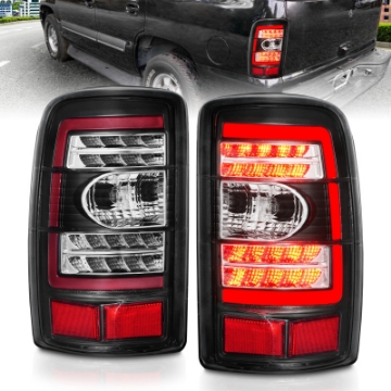 Picture of ANZO 2000-2006 Chevrolet Tahoe LED Tail Lights w- Clear Lens Black Housing