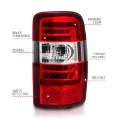 Picture of ANZO 2000-2006 Chevrolet Tahoe LED Tail Lights w- Red Lens Chrome Housing