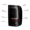 Picture of ANZO 1993-1997 Ford  Ranger LED Tail Lights w- Light Bar Black Housing Smoked Lens