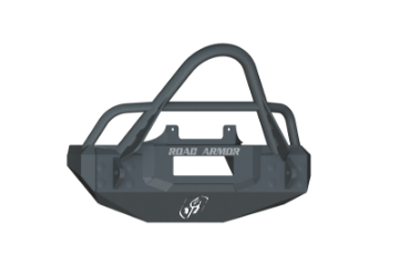 Picture of Road Armor 07-18 Jeep Wrangler JK Stealth Stubby Front Winch Bumper w-Stinger Guard - Tex Blk