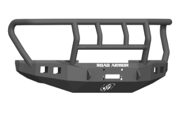 Picture of Road Armor 17-20 Ford F-250 Stealth Wide Fender Front Winch Bumper w-Titan II Guard - Tex Blk