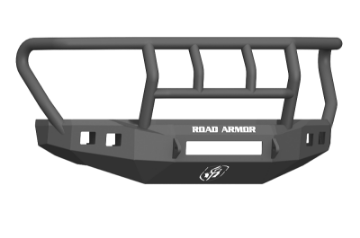 Picture of Road Armor 17-20 Ford F-250 Stealth Front Bumper w-Titan II Guard Standard Flare - Tex Blk