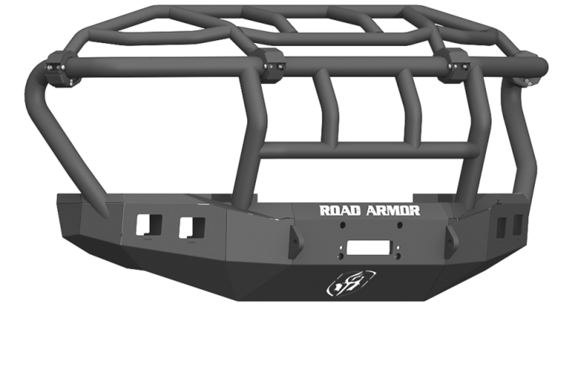 Picture of Road Armor 17-20 Ford F-250 Stealth Front Winch Bumper w-Intimidator Guard - Tex Blk
