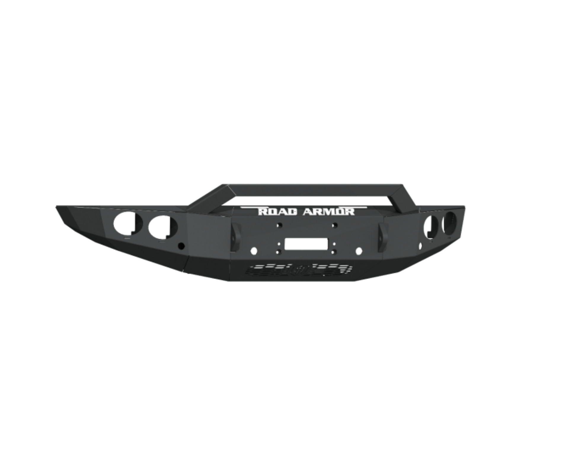 Picture of Road Armor 19-20 Ford Ranger Stealth Front Winch Bumper w-Pre-Runner-Round Pods - Blk