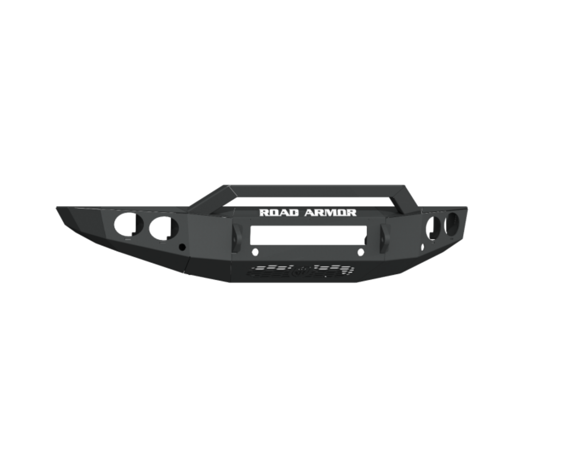 Picture of Road Armor 19-20 Ford Ranger Stealth Front Bumper w-Round Light Pods-Pre-Runner Guard - Tex Blk