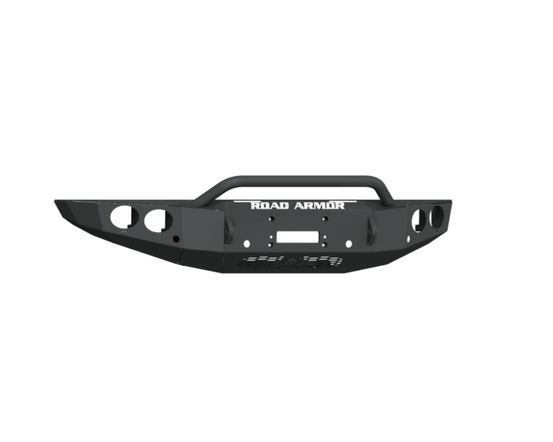 Picture of Road Armor 19-20 Ford Ranger Stealth Front Winch Bumper w-Round Light Pods-Pre-Runner - Blk