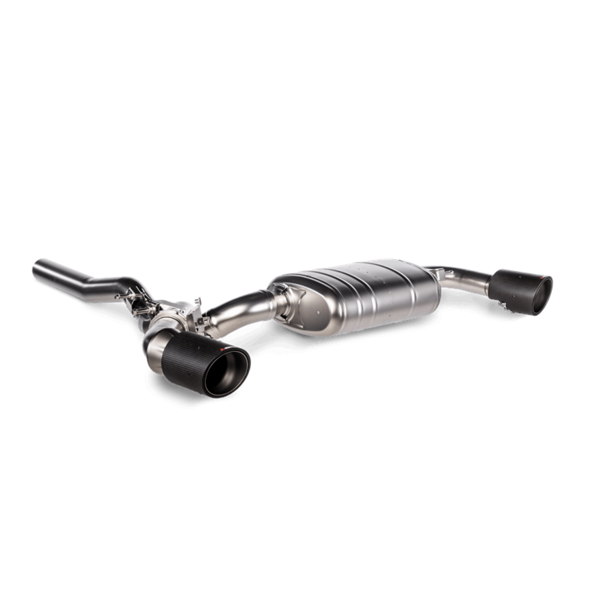 Picture of Akrapovic 2020+ BMW M135i - 2020 X2 M35i - Mini Clubman All4 Slip-On Line Titanium w-Carbon Tips