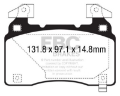 Picture of EBC 14+ Chevrolet Corvette Stingray C7 6-2 Z51 Performance Package Bluestuff Front Brake Pads