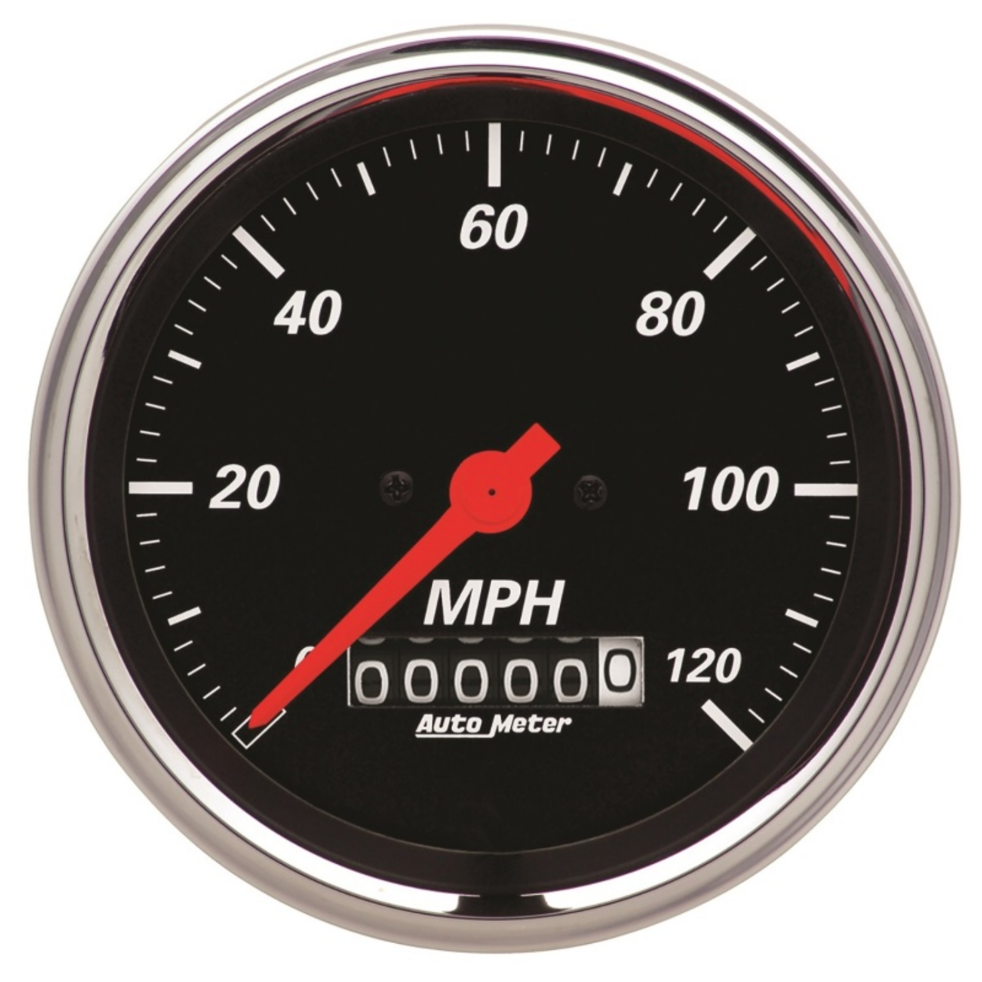 Picture of Autometer Designer Black 3-3-8in Electrical 120MPH Speedometer w- Wheel Odometer