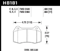 Picture of Hawk 94-97 BMW 840Ci-850Ci DTC-70 Race Front Brake Pads