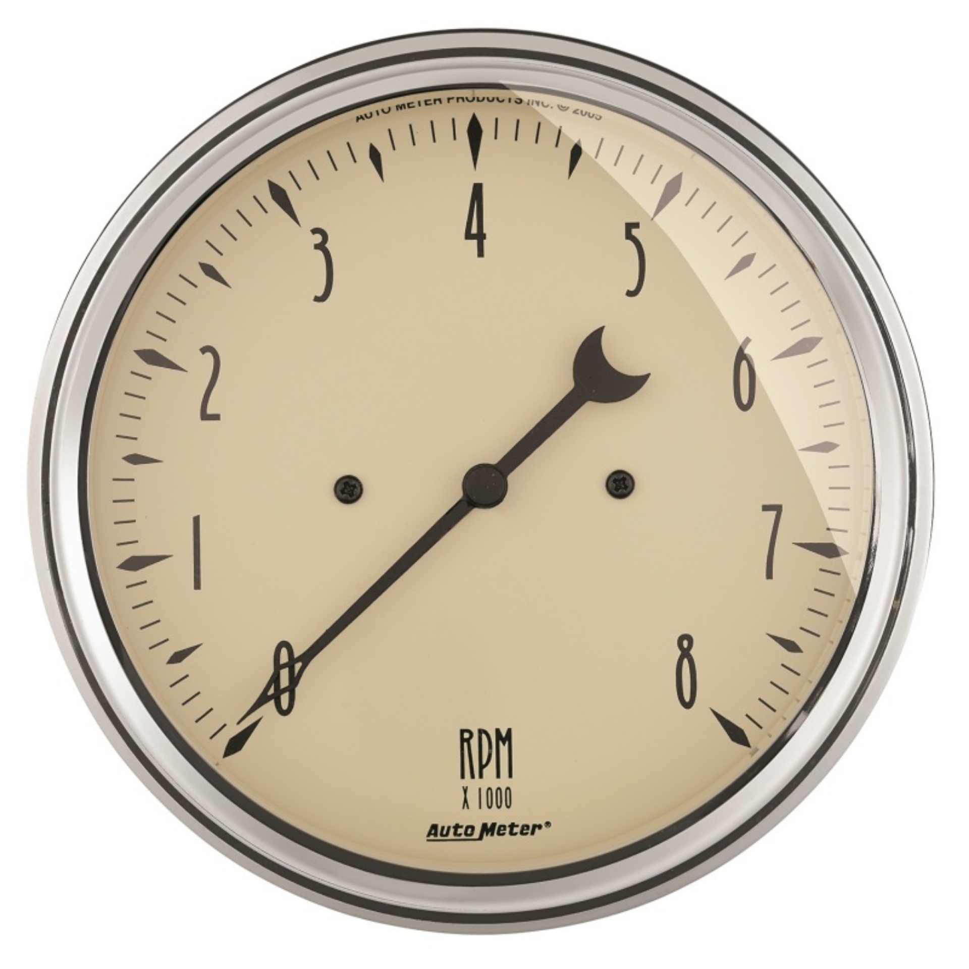 Picture of Autometer 5in Antique Beige In-Dash 8K RPM Tachometer Gauge