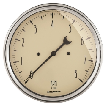 Picture of Autometer 5in Antique Beige In-Dash 8K RPM Tachometer Gauge