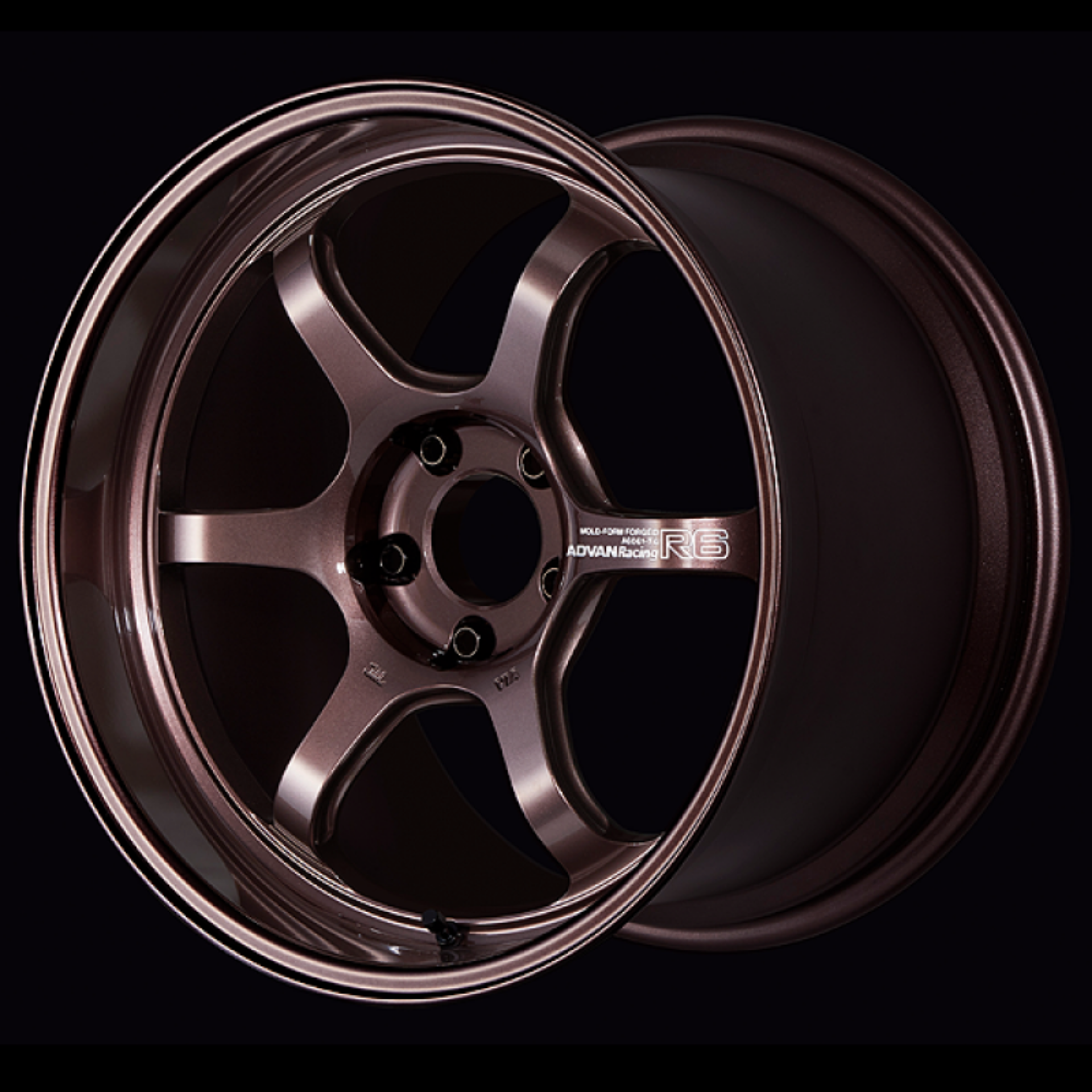 Picture of Advan R6 18x8-0 +45 5-100 Racing Copper Bronze Wheel