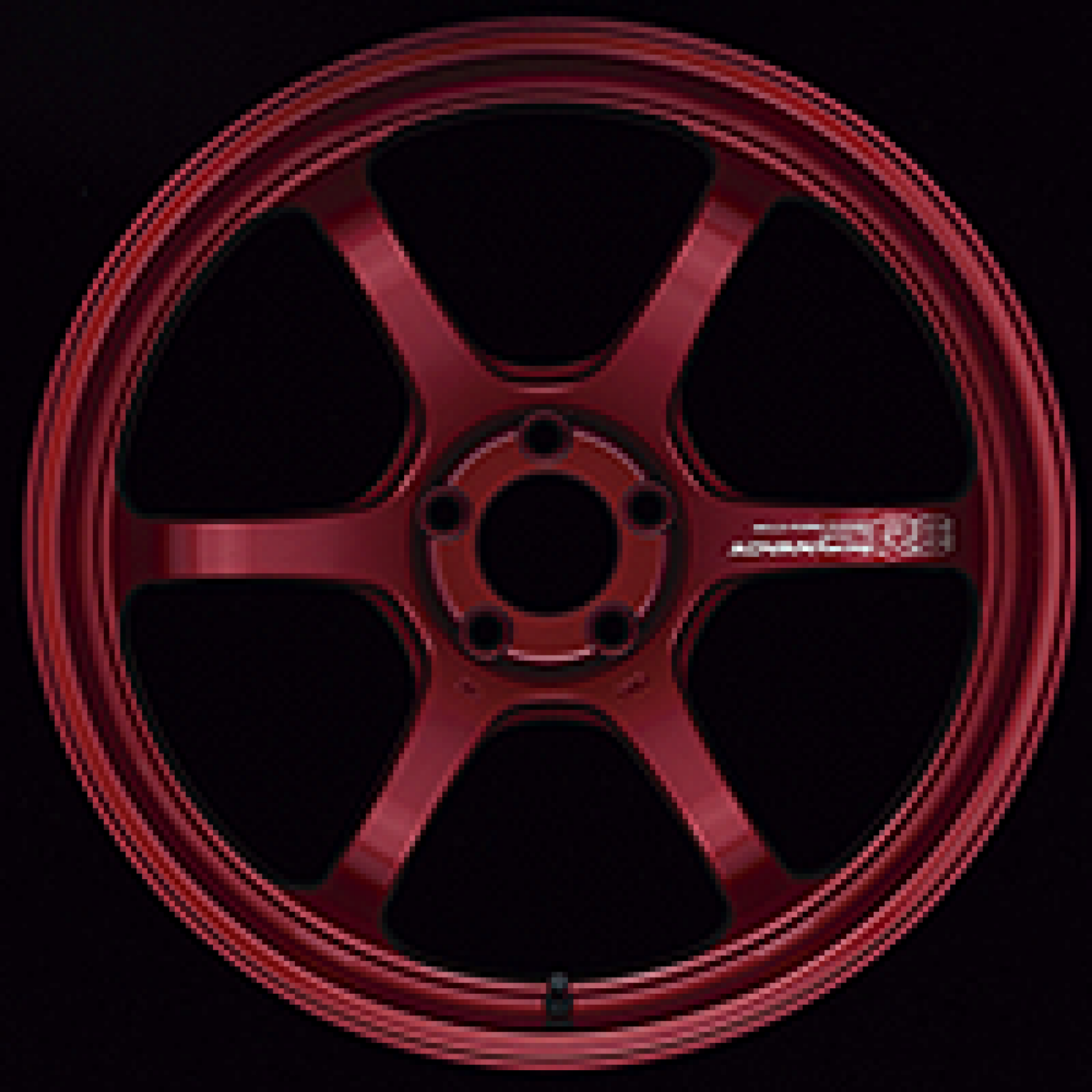 Picture of Advan R6 18x12-0 +25 5-114-3 Racing Candy Red Wheel