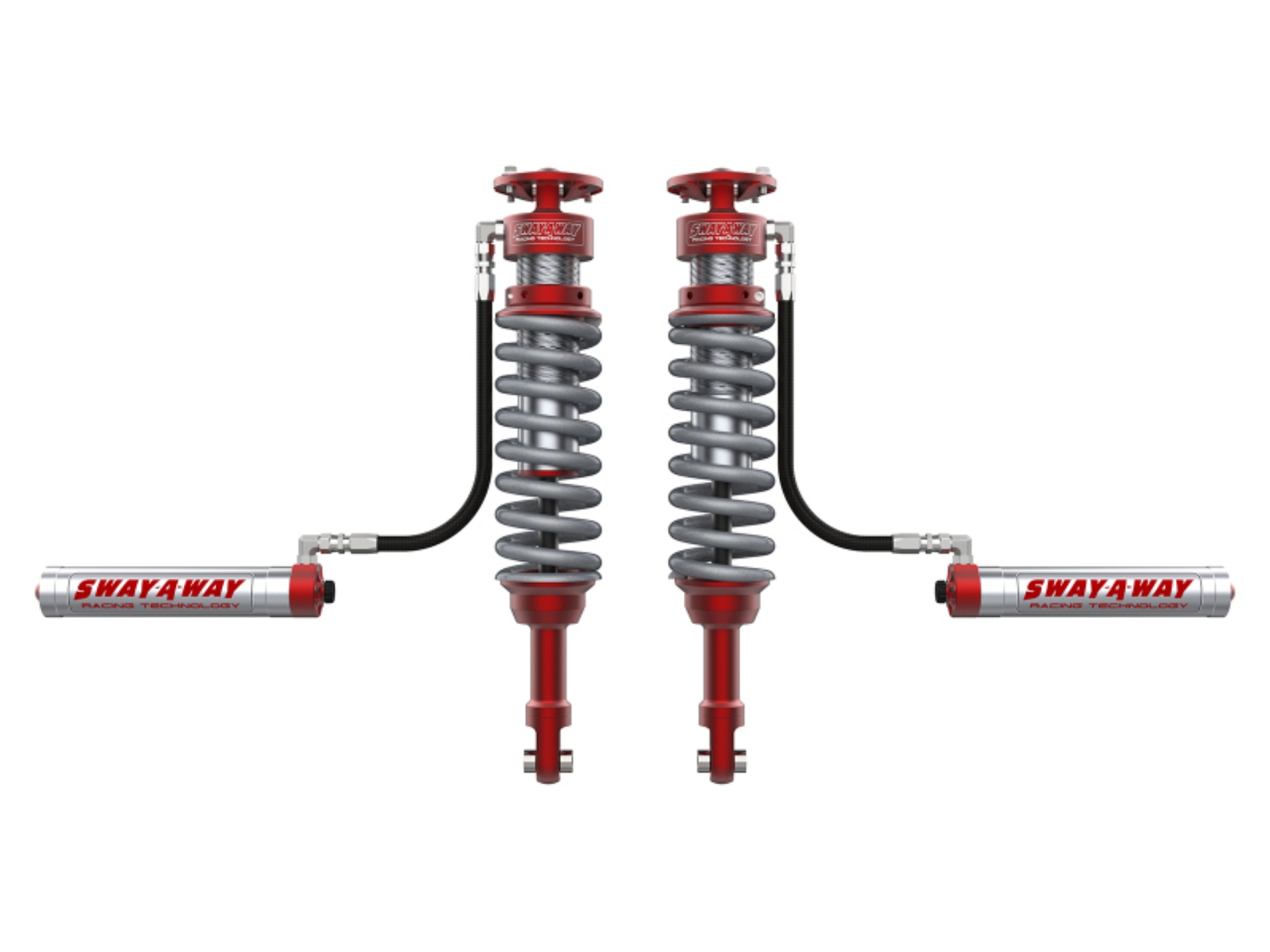 Picture of aFe 17-19 Ford F-150 Raptor Sway-A-Way 3-0 Front Coilover Kit w- Remote Reservoirs and Comp Adj
