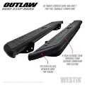 Picture of Westin 15-20 Ford F-150 SuperCab - 17-20 F-250-350 SuperCab Outlaw Nerf Step Bars - Textured Black