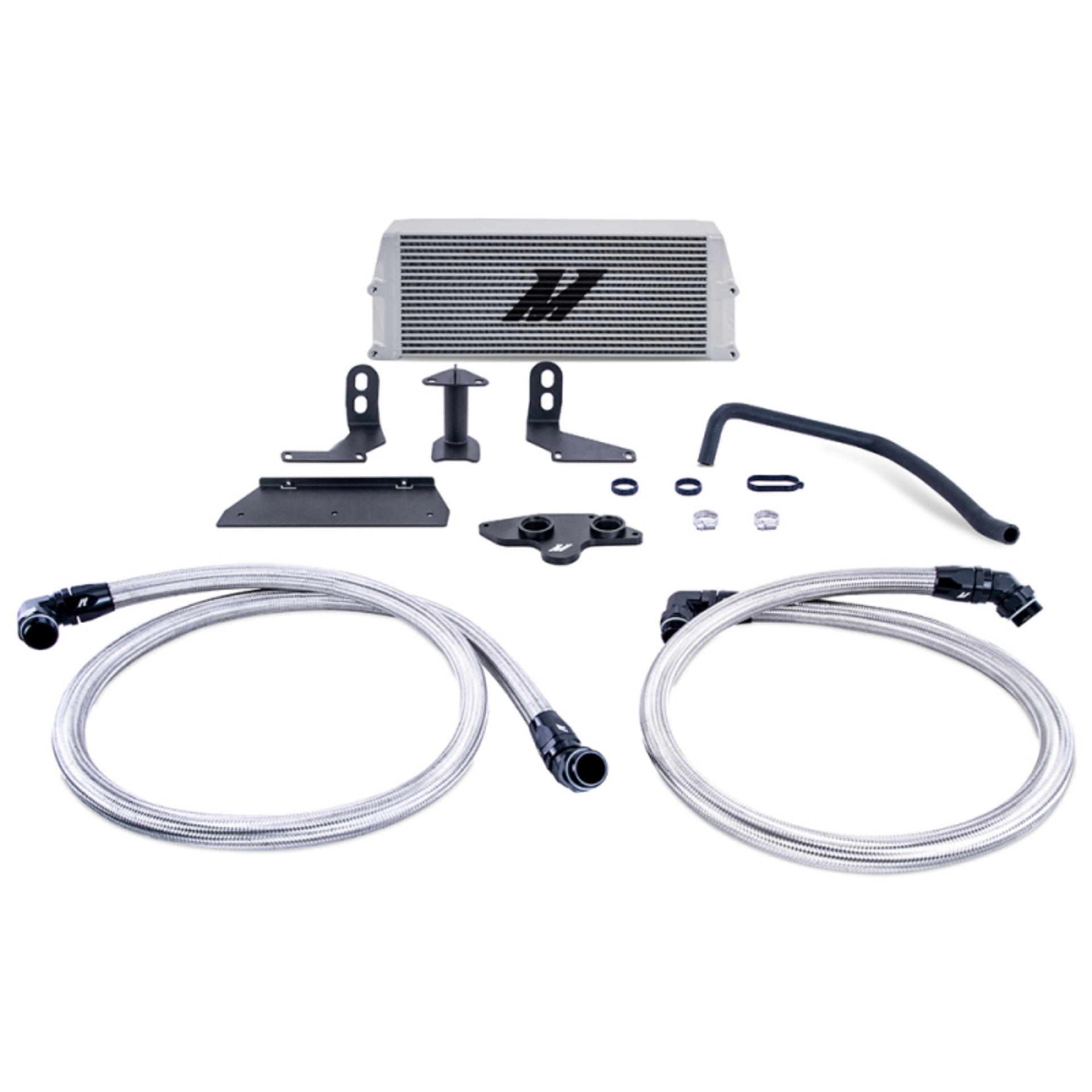Picture of Mishimoto 11-19 Ford 6-7L Powerstroke Performance Oil Cooler Kit - Silver