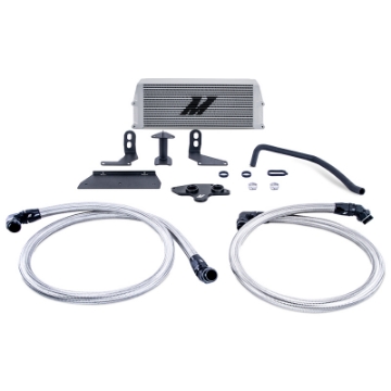 Picture of Mishimoto 11-19 Ford 6-7L Powerstroke Performance Oil Cooler Kit - Silver