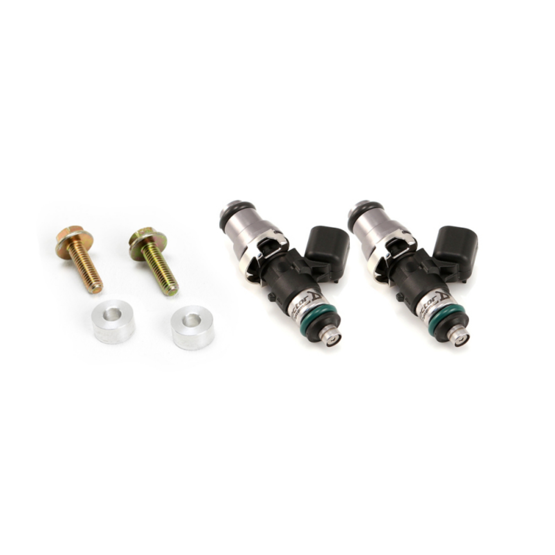 Picture of Injector Dynamics ID2600-XDS Fuel Injectors Polaris RZR 14mm Grey Adapter Top Set of 2