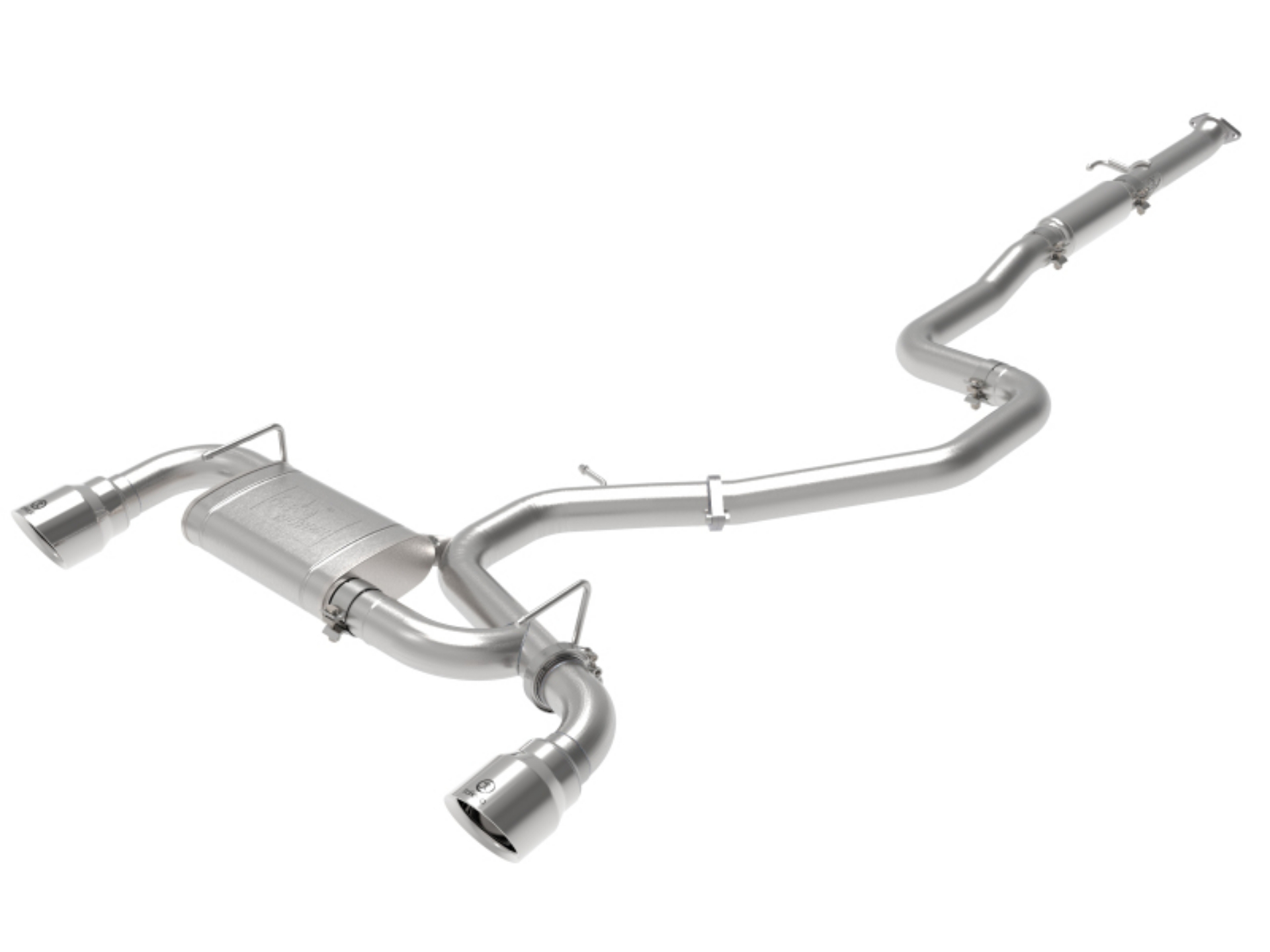 Picture of aFe Takeda Exhaust Cat-Back 19-20 Hyundai Veloster N 304SS Polished Dual Tips Exhaust
