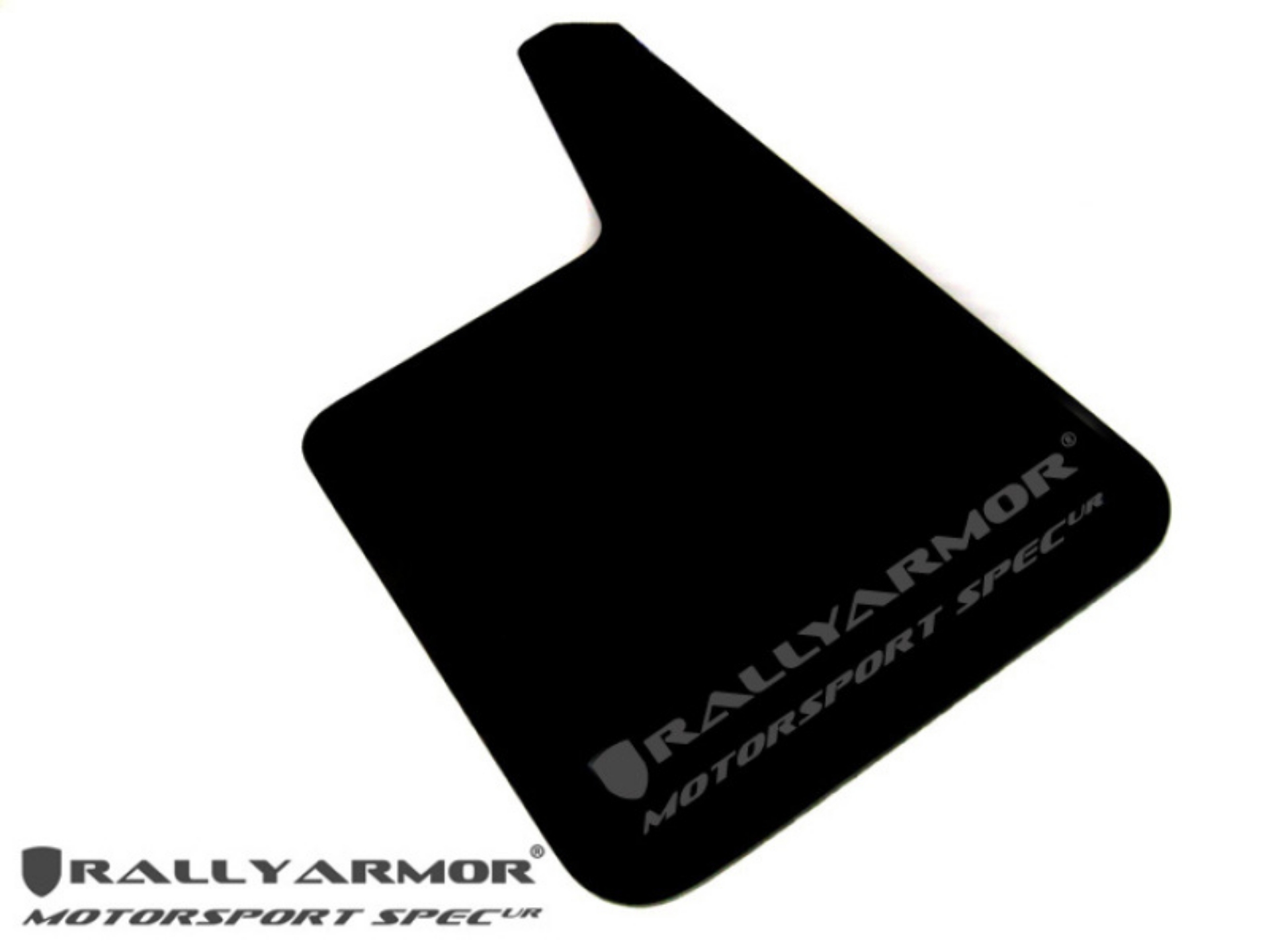 Picture of Rally Armor Universal Fit No Hardware Motorsport Spec Black UR Mud Flap w- Gray Logo