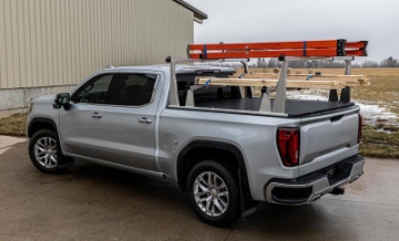 Picture of Access ADARAC Almnm Uprights 12in Vert Kit 2 Uprights w- 1 66in Cross Bar Matte Black Truck Rack