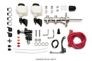 Picture of Wilwood Remote Tandem M-C - 1-12in Bore - w-Bracket and Valve Pushrod - Polish