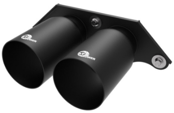 Picture of aFe Power Mach Force Xp 4in 304 SS Bolt-On Exhaust Tips Satin Black 14-19 Porsche 911 GT3 3-8L-4-0L
