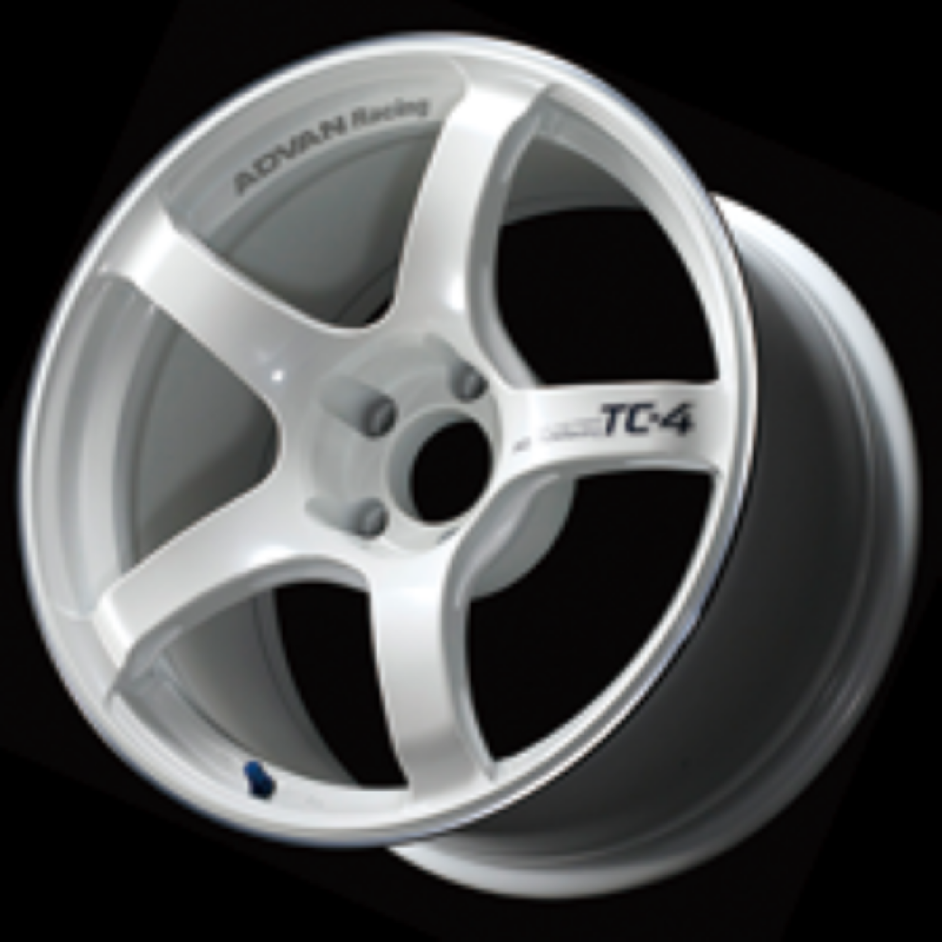 Picture of Advan TC4 17x7-5 +48 5-114-3 Racing White Metallic & Ring Wheel