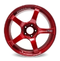 Picture of Advan TC4 17x7-5 +40 4-100 Racing Candy Red & Ring Wheel