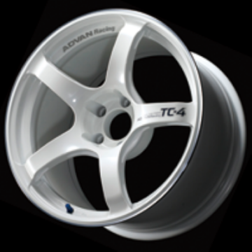 Picture of Advan TC4 17x7-5 +40 4-100 Racing White Metallic & Ring Wheel