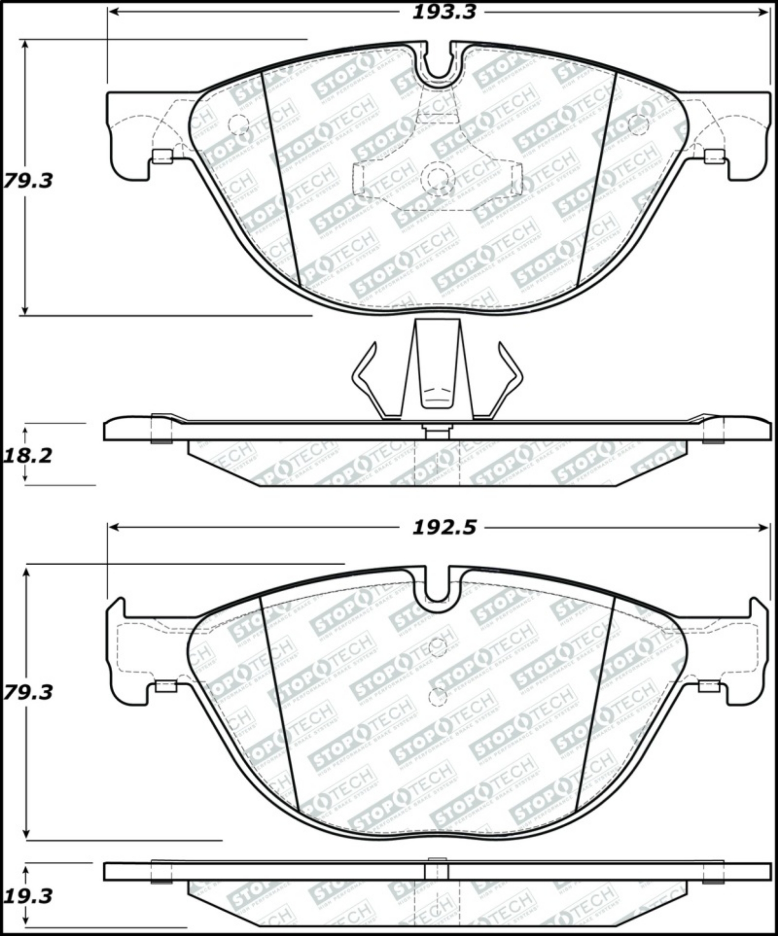 Picture of StopTech 11-13 BMW 535i Street Select Front Brake Pads