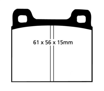 Picture of EBC 64-69 Porsche 911 2-0 M Caliper Solid front rotor Bluestuff Front Brake Pads