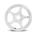 Picture of Advan TC4 18x10 +25 5-114-3 Racing White and Ring Wheel