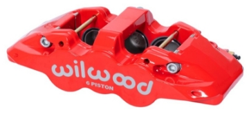 Picture of Wilwood Caliper-Forged Dynalite w-Dust Seal-Red 4-04in Pistons 1-25 Disc