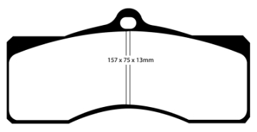 Picture of EBC 68-69 Chevrolet Camaro 1st Gen 4-9 Bluestuff Front Brake Pads